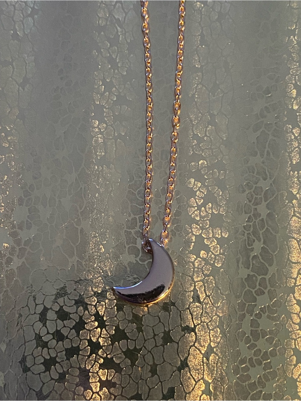 NWT Crescent Moon Pendant Necklace in Gold